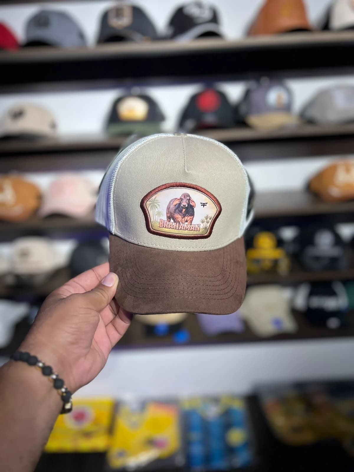 Gorra ganadera Brahaman marron